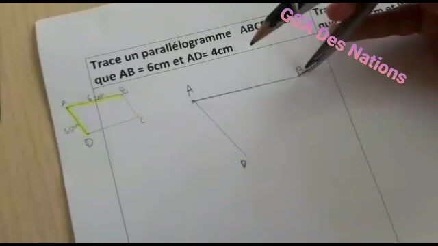 Ines - CE3 - Tracer un parallélograme - N